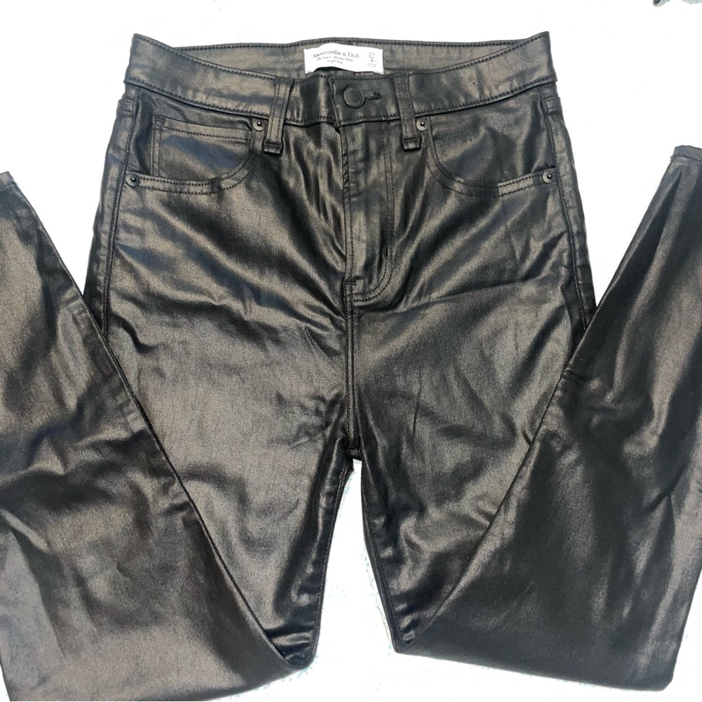 Abercrombie & Fitch Leather Pants The Super Skinny Ankle High Rise